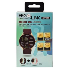 Ergotech 人因科技 心率血氧藍牙通話手錶 SW300, 1.43吋AMOLED陽光下可直視, 精準血氧檢測, 心率異常警報, 耀石黑