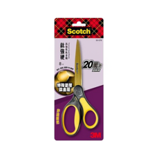 3M Scotch 超銳利鈦金屬事務剪刀 SS-GT8 8吋, 特殊金屬塗層耐用, 刀刃不沾黏, 1支