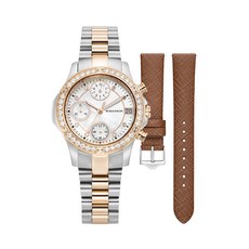  로만손 여성용 루미에르 아스트 크로노 화이트다이얼 시계 기프트패키지 RWRMQL2B7000CRCR0 