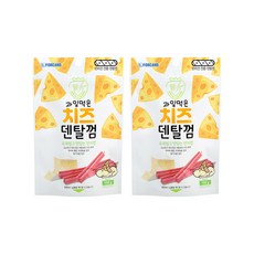 포켄스 과일먹은 치즈덴탈껌 100g, 딸기, 2개입