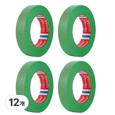 iQIHAN 다다 칼라 마스킹테이프 초록 25 mm x 20 m, 12개