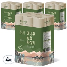 탐사 대나무 펄프 화장지 3겹 30m, 30개입, 4개