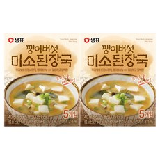 샘표 팽이버섯 미소된장국 5개입, 40g, 2개