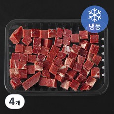 호주산 우목심 사각큐브 (냉동), 4개, 500g