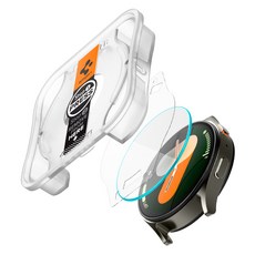 spigen 強化玻璃智慧型手錶螢幕保護膜+安裝貼膜配件 AGL05346, 透明(AGL08494), 1組