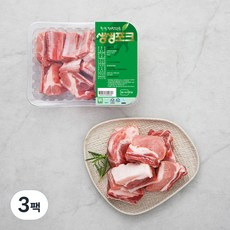 생생포크 한돈 무항생제 인증 갈비 찜용 (냉장), 600g, 3팩