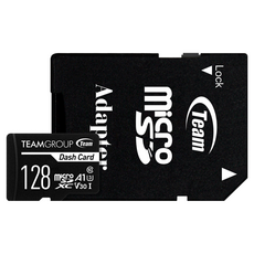 TEAMGROUP 十銓 128GB 行車記錄器專用記憶卡，附轉卡，UHS-I U3 V30，適用於行車記錄器, 1組