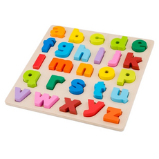 New Classic Toys 幼兒英文字母配對拼圖(小寫字母), 天然木材與無毒塗料, 1組