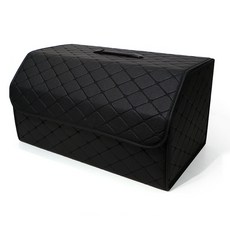 Benauto簡約後車箱收納箱, 黑+黑針