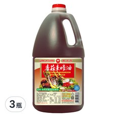 萬家香 香菇素蠔油, 以黃豆和小麥釀造, 搭配埔里香菇, 歐盟進口澱粉與酵母粉, 葷素皆宜調味醬, 不添加人工調味劑, 非基因改造黃豆, 4400g, 4.4kg, 3瓶