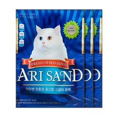 아리쌘 응고형 벤토나이트 고양이 모래, 6kg, 3개