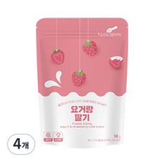 리틀스푼 요거트 큐브스낵 16g, 요거랑 딸기, 4개