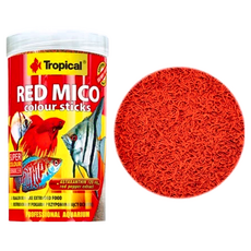 Tropical 高蛋白增豔浮水條狀飼料 - Red Mico Colour Sticks, 適用於觀賞魚類 (5-20cm), 100ml, 1罐