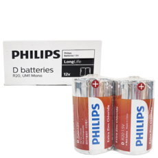 PHILIPS 飛利浦 1號碳鋅電池, 24顆, 1組