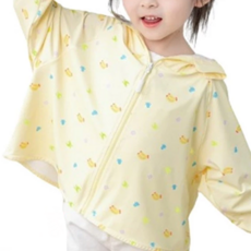 兒童款 涼感防曬外套，UPF50+防曬系數, XL(110~120cm), 滿版黃香蕉