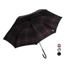 PARACHASE 格紋圖案輕量圓握把長雨傘 1113-1