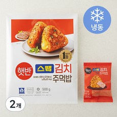 햇반 스팸 김치 주먹밥 (냉동), 500g, 2개 500g, 2개