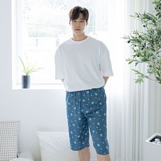 테라우드 남성용 레이온 7부 파자마 잠옷 바지 2p