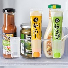 MONACO OLIVE 冰箱門袋芥末管架, 透明, 3個