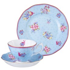 ROYAL ALBERT 糖果系列咖啡杯+碟子+20cm盤子套組40002532, 親愛的兔子, 咖啡杯+碟+碟