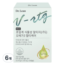 닥터린 초임계 식물성 알티지(rTG) 오메가3 멀티케어 33.78g, 30정, 6개 30정, 6개