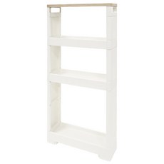 JEJ 移動式木質頂板收納隙縫架, 12cm寬, 日本製造, 12 x 40 x 85cm