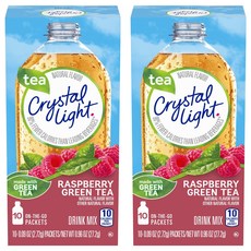 Crystal Light 覆盆莓綠茶風味沖泡飲隨身包, 2.72g, 10條, 2盒