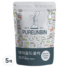 푸른빈 메리골드 꽃잎 차, 100g, 1개입, 5개