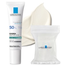 라로슈포제 유비데아 톤업 클리어 선크림 SPF50+ PA++++ 30ml + 화장솜 30p 세트, 1개 1세트