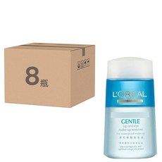 L'OREAL PARiS 巴黎萊雅 溫和眼唇卸妝液, 溫和配方, 輕鬆卸除濃密眼妝, 125ml, 8瓶