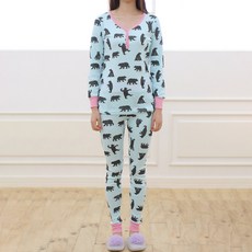 조스라운지 여성용 Rocky Bear Two Piece 잠옷 세트