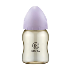 Simba 小獅王辛巴 蘊蜜鉑金PPSU寬口防脹氣奶瓶 新生適用, 紫芙, 200ml, 1個