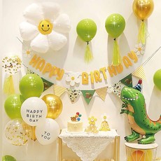 兒童生日氣球套組, 綠色恐龍主題, A款綠色恐龍, 1組