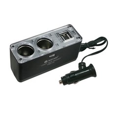 Kinyo 車用點煙擴充座 + USB充電孔 CRU-15 93 x 50 x 33mm 60g, 4個, 1個