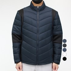 CONFIAR 男款混合材質圓領絎縫外套 TC3017