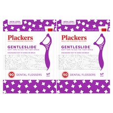 Plackers 派樂絲 柔滑扁線牙線棒, 90支, 2包