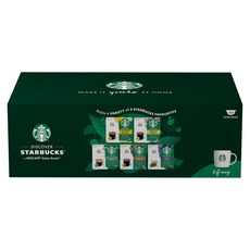 STARBUCKS 星巴克 綜合咖啡膠囊組, 1組, 閑庭美式咖啡膠囊+Sunny Day Blend美式咖啡膠囊+House Blend美式咖啡膠囊+派克市場烘焙咖啡膠囊+濃縮烘焙咖啡膠囊+370ml馬克杯