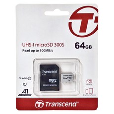 創見 Transcend MicroSDXC 記憶卡 64GB C10 U1 300S 高速記憶卡, 1個