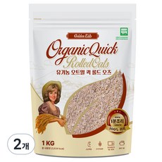 골든잇츠 유기농 퀵오트밀, 1kg, 2개