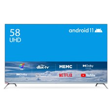 더함 4K UHD LED HDR 안드로이드11 스마트 TV 147cm(58인치) TA584-AVN22CB 스탠드형
