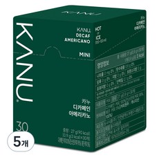 카누 미니 디카페인 아메리카노 스틱 원두커피믹스, 900mg, 30개입, 5개