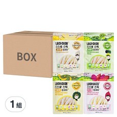 Naeiae 蔬菜米棒組，包含糙米，紫薯地瓜，甜南瓜，花椰菜口味, 糙米口味 + 紫薯口味 + 南瓜口味 + 花椰菜口味, 120g, 1組