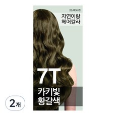 자연이랑 해든화장품 염색제, 7T카키빛황색, 2개