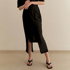 슬로우무브 여성용 린넨 스퀘어 스커트