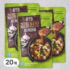 풀무원 정통 된장찌개양념, 130g, 20입