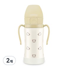 그로미미 원터치 스테인리스 돗꼼 빨대컵 300ml, 2개, 버터 2개, 돗꼼 버터