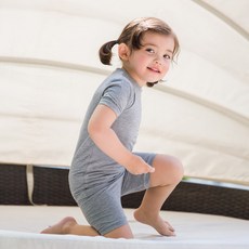 배냇베이비 레이온 컬러풀 유아 아동 반팔 실내복 상하 세트