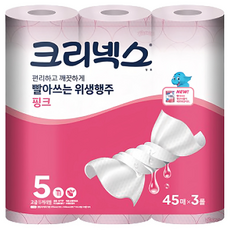 Kleenex 舒潔 可水洗5層不織布抹布, 45張, 3捲
