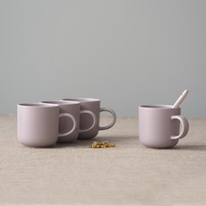 보울보울 국산 레트로라인 머그 320ml, 라벤더바이올렛, 4개 라벤더바이올렛, 4개