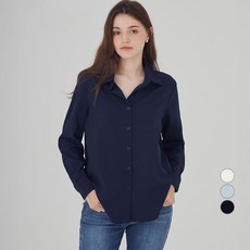 ELLEPARIS 여성용 레귤러핏 링클프리 데일리 셔츠